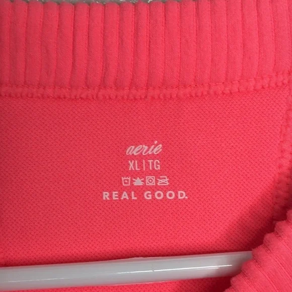 AERIE Women's Pink Superchill Seamless High Neck Bra Top NWT Size XL - Picture 2 of 7